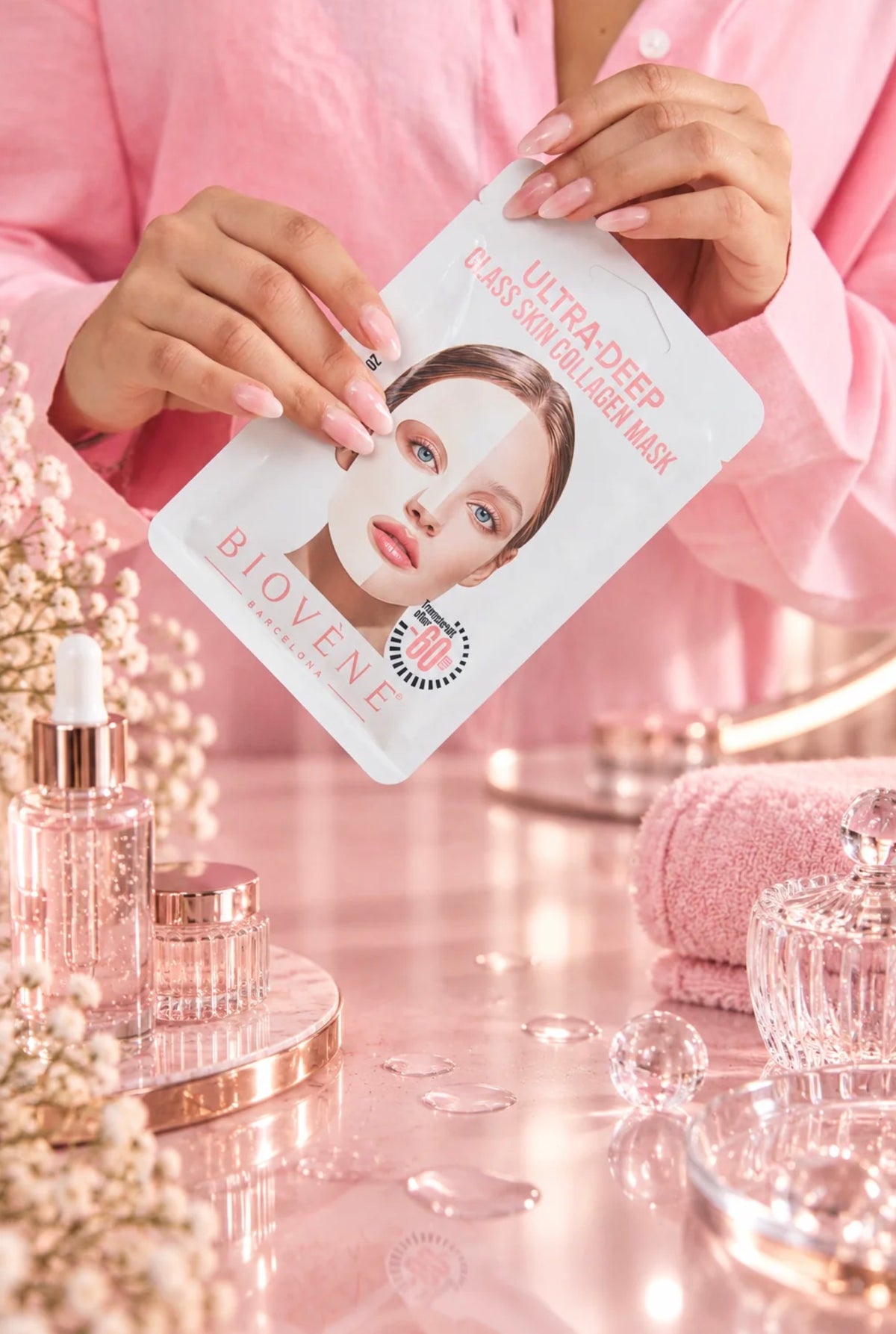 Masque Hydrogel Collagène « Glass Skin » – Biovène Barcelona