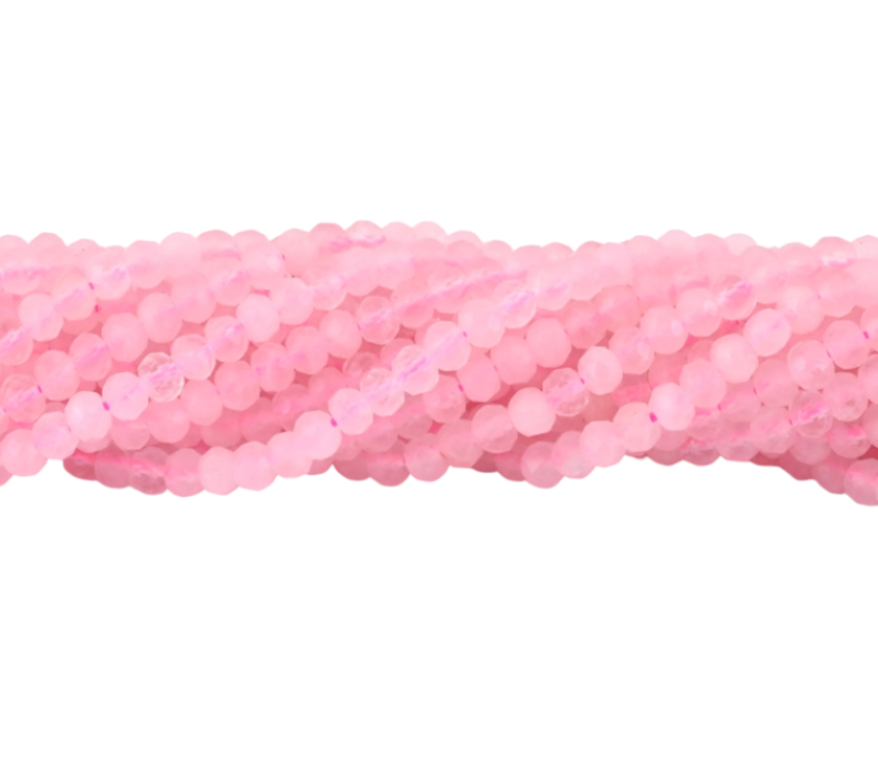 Bracelet FACETTÉES QUARTZ ROSE
