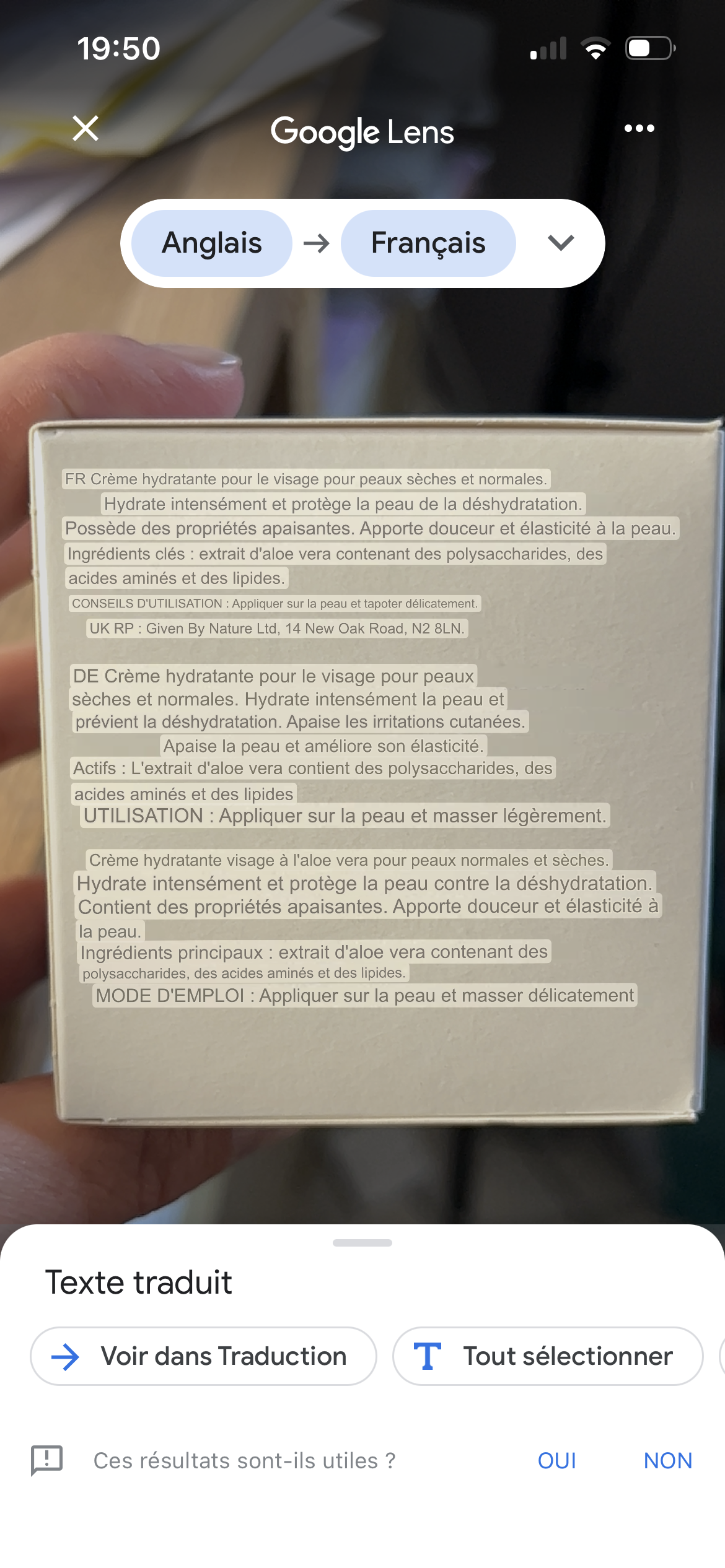 Crème Hydratante Visage