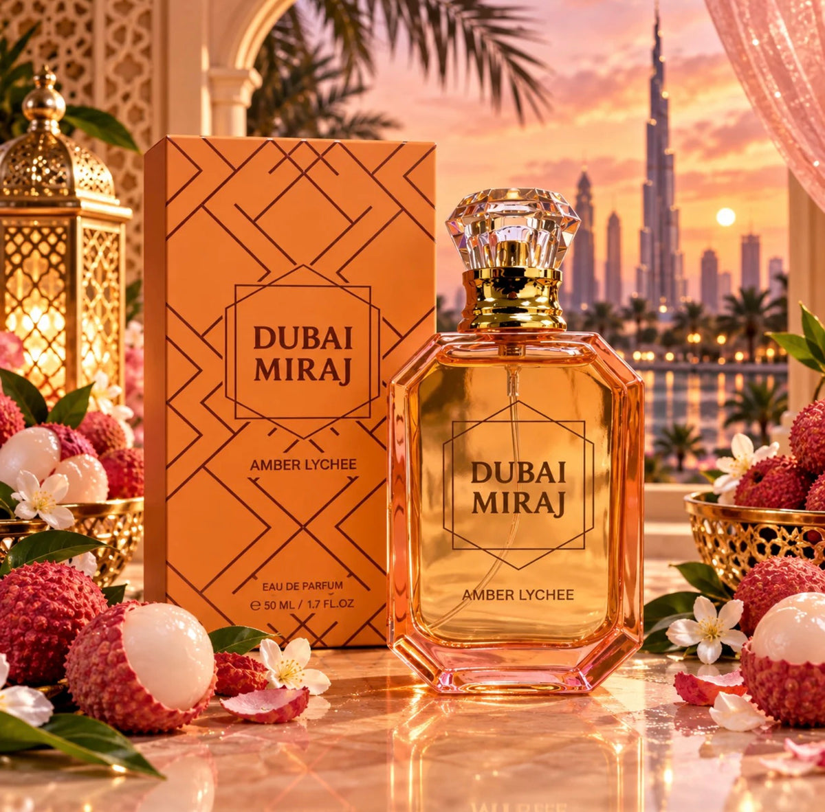 Eau de Parfum 50ML Amber Lychee - Dubai Miraj