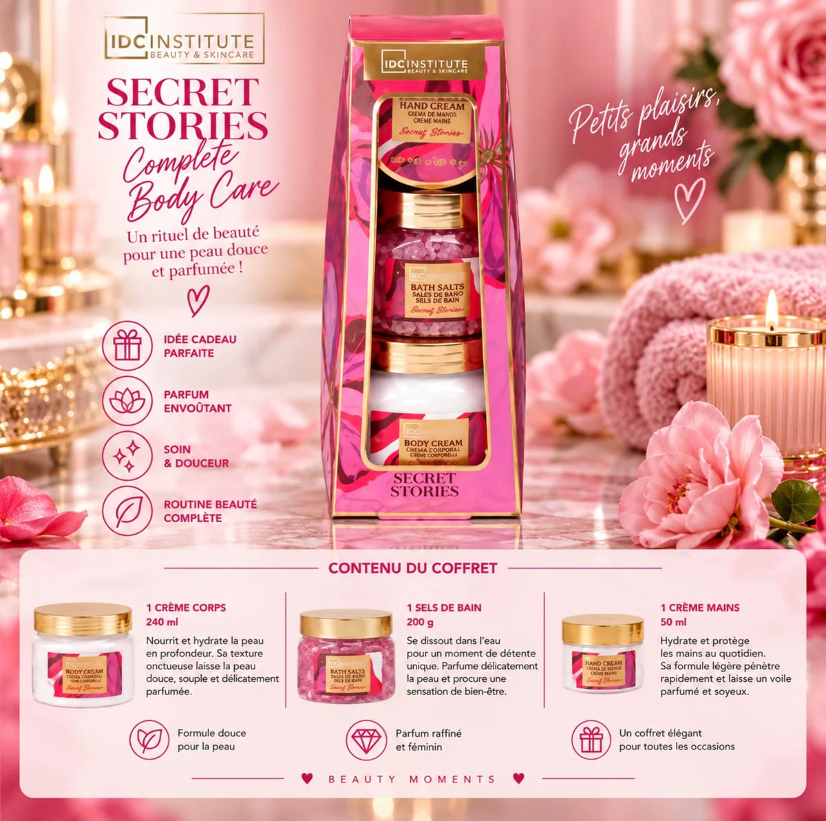 Secret Stories Complete Body Care – Coffret soin corps - IDC Institute