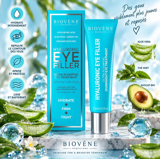 Hyaluronic Eye Filler – Biovène Barcelona – Soin contour des yeux 30 ml